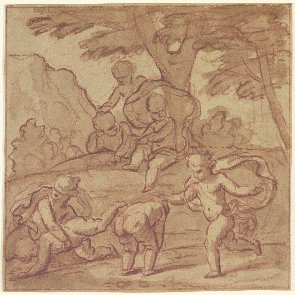 Children Playing Leapfrog, Nicolas Poussin;   ?