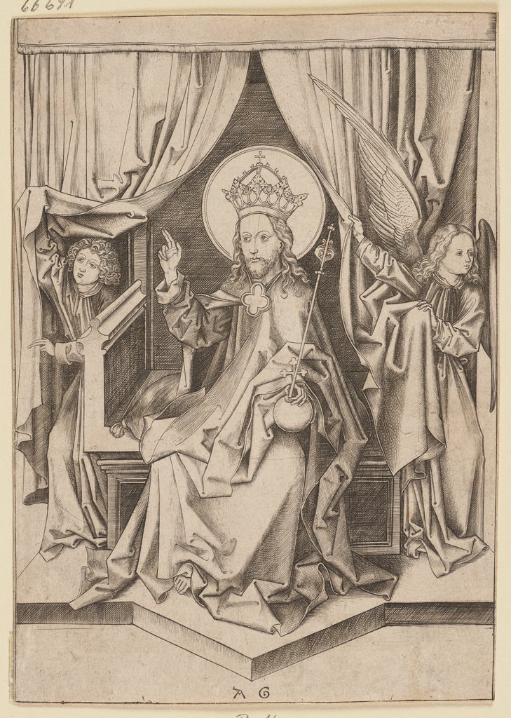 Der thronende Heiland, Monogrammist AG, nach Martin Schongauer