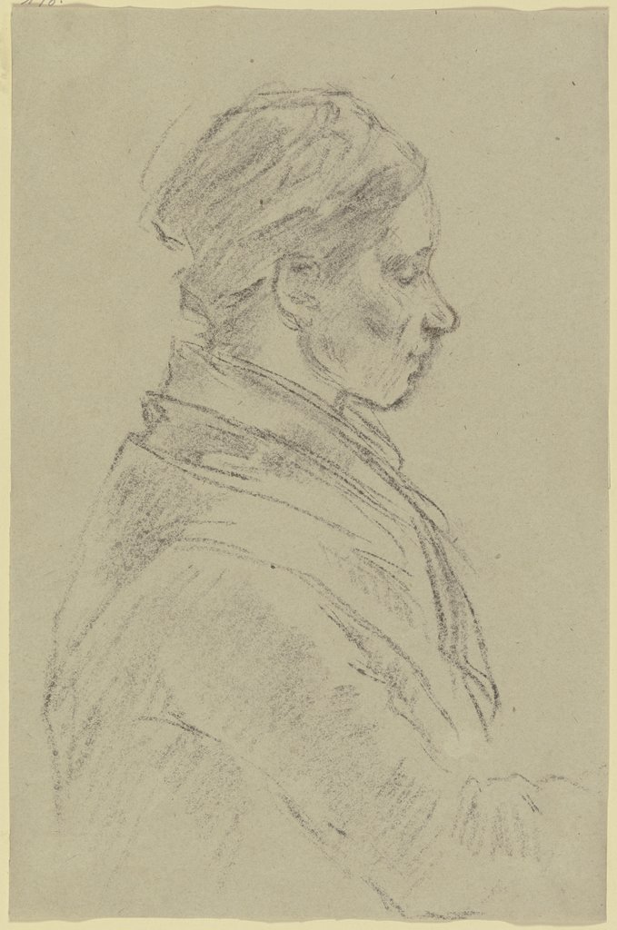 Farmwoman in profile, Anton Burger