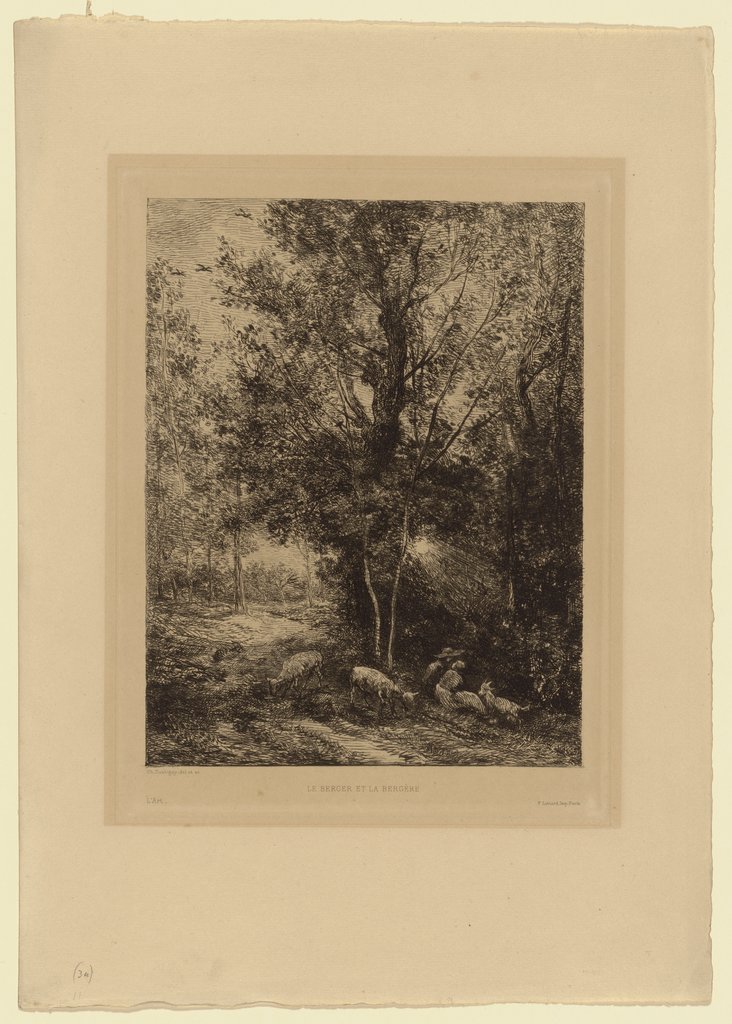 Le Berger et la Bergère, Charles François Daubigny