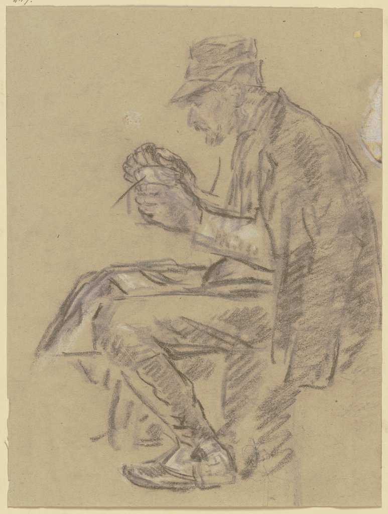 Sitting woodcutter, Anton Burger