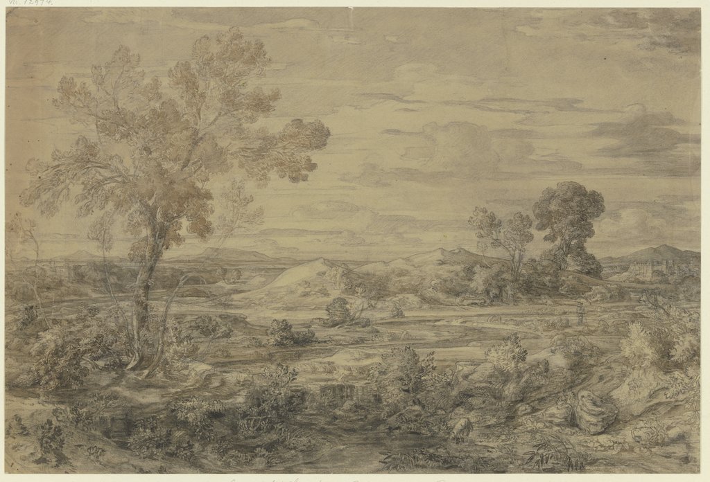 Gegend bei Lunghezza Campagna di Roma, Ludwig Metz