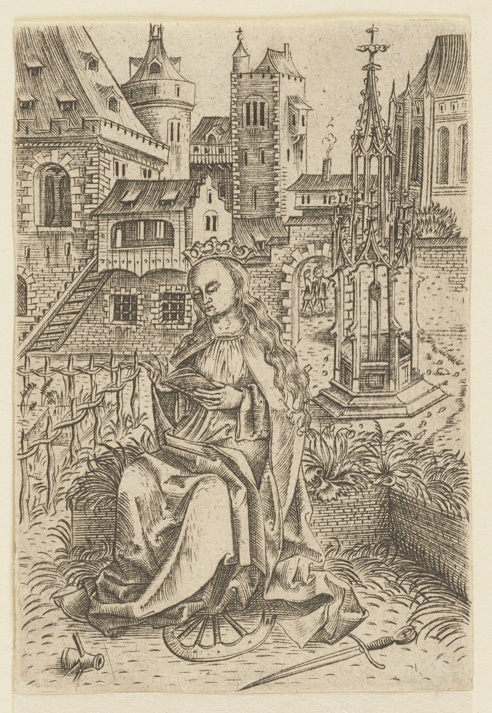 Saint Catherine Reading, Monogrammist WAH