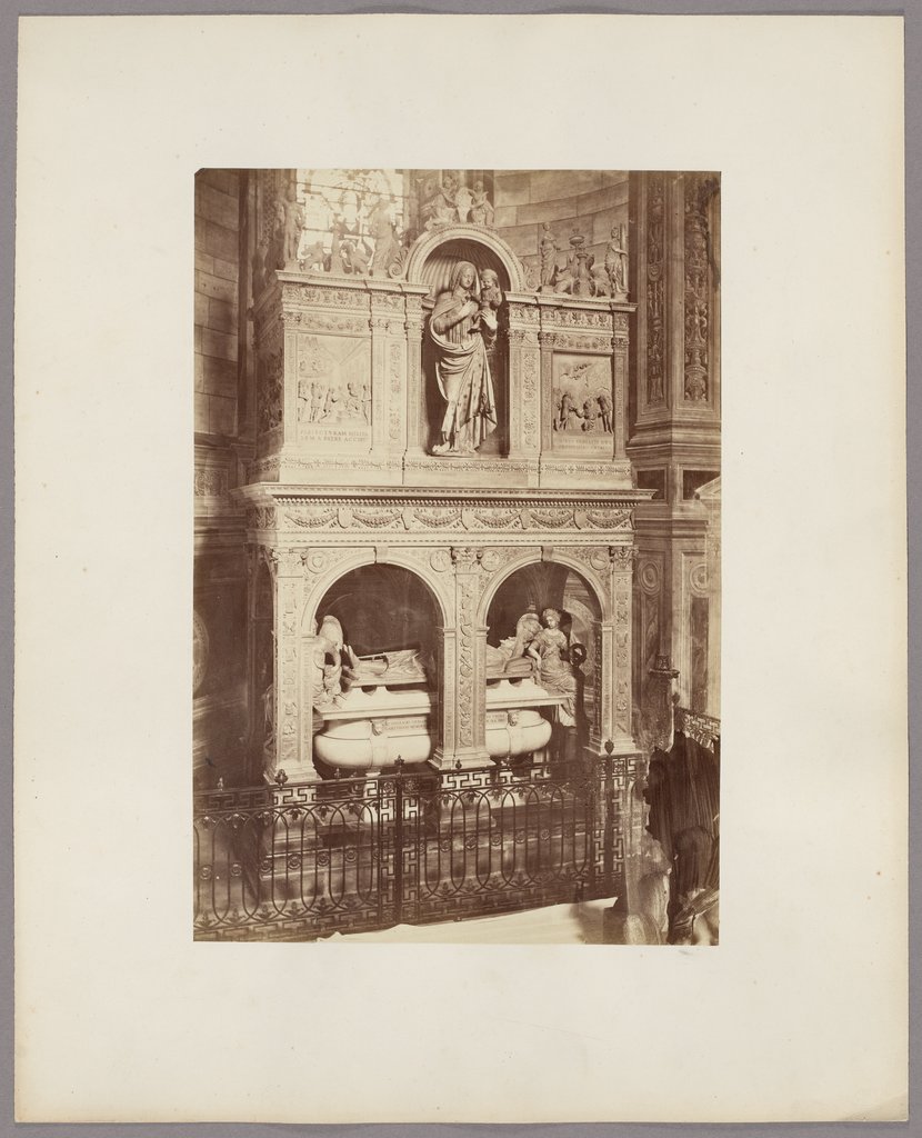 In the Charterhouse of Pavia: view of a tomb in the church, Unknown