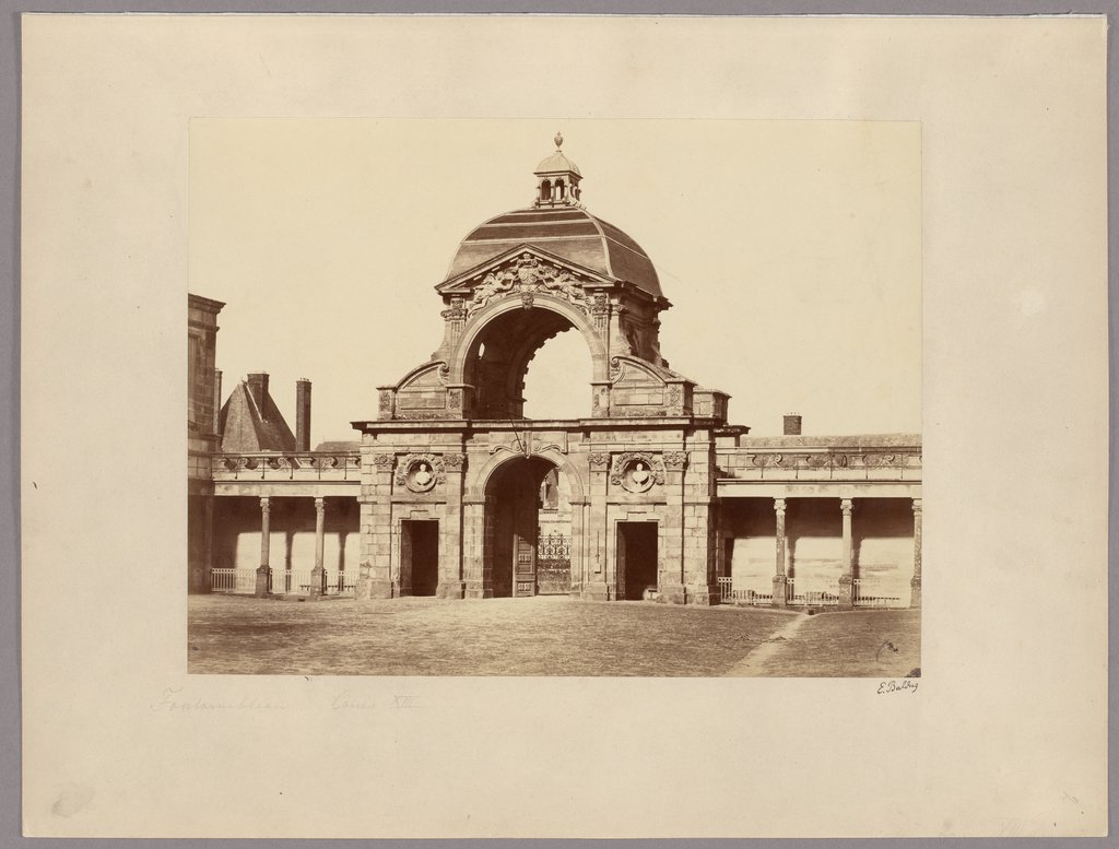 Fontainebleau: The gate of the castle, Édouard Baldus