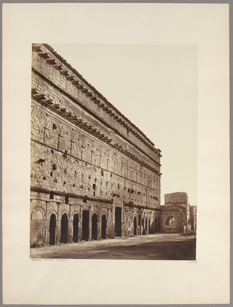 Orange: The Wall of the Théâtre antique, Édouard Baldus