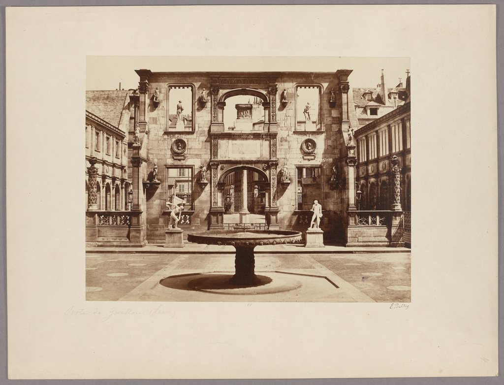 Paris: Das Portal von Schloß Gaillon im Hof der École des Beaux-Arts, Édouard Baldus