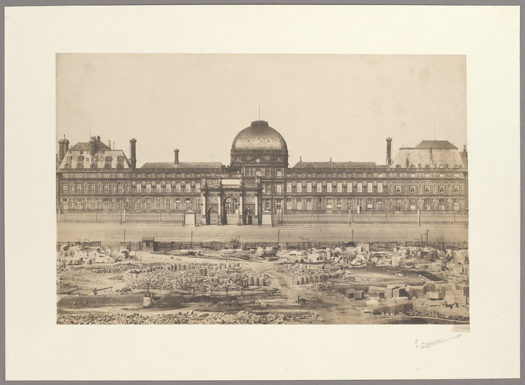 Paris: Blick vom Louvre auf das Palais des Tuileries, Édouard Baldus