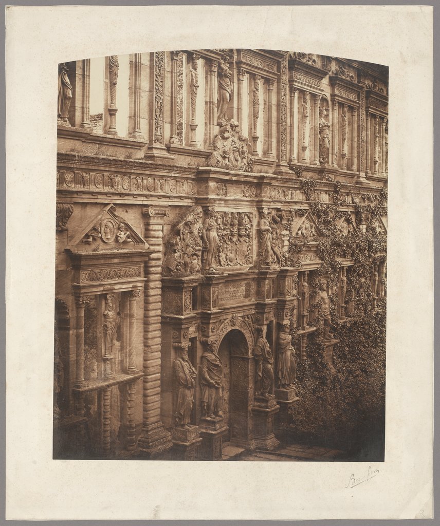 Heidelberg: The Ottheinrich Building of the Castle, Bisson Frères