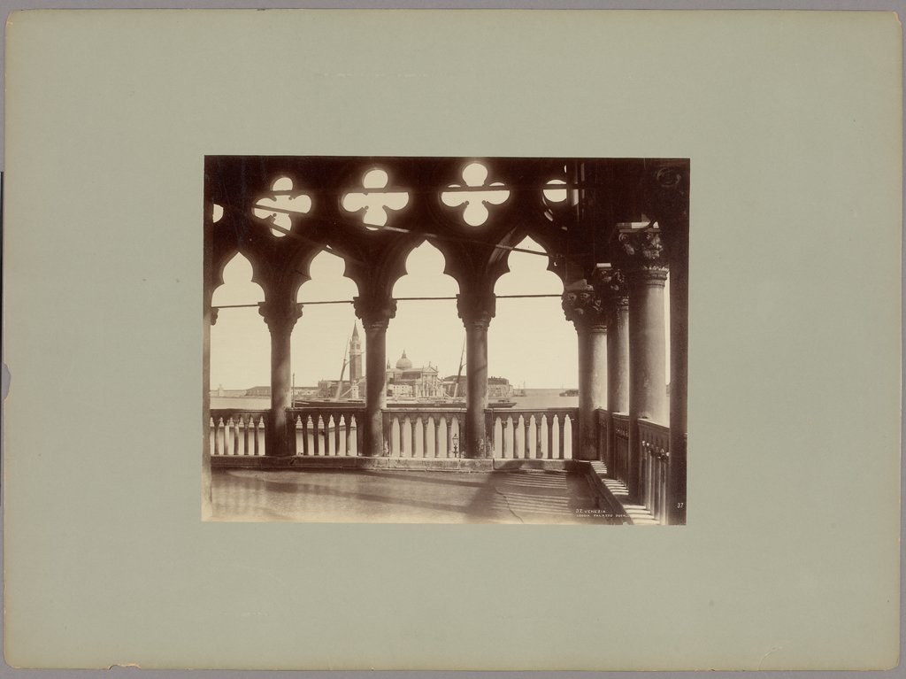 Venice: View of S. Giorgio Maggiore from the Doge's palace, Jakob August Lorent;   attributed