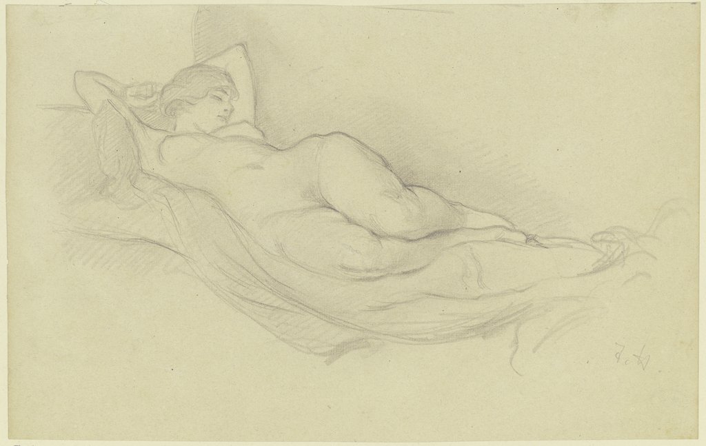 Reclining female nude, Jacob Happ