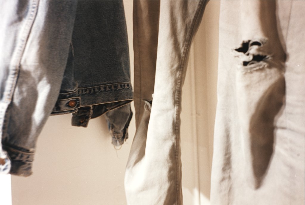 blue jacket, grey jeans, Wolfgang Tillmans