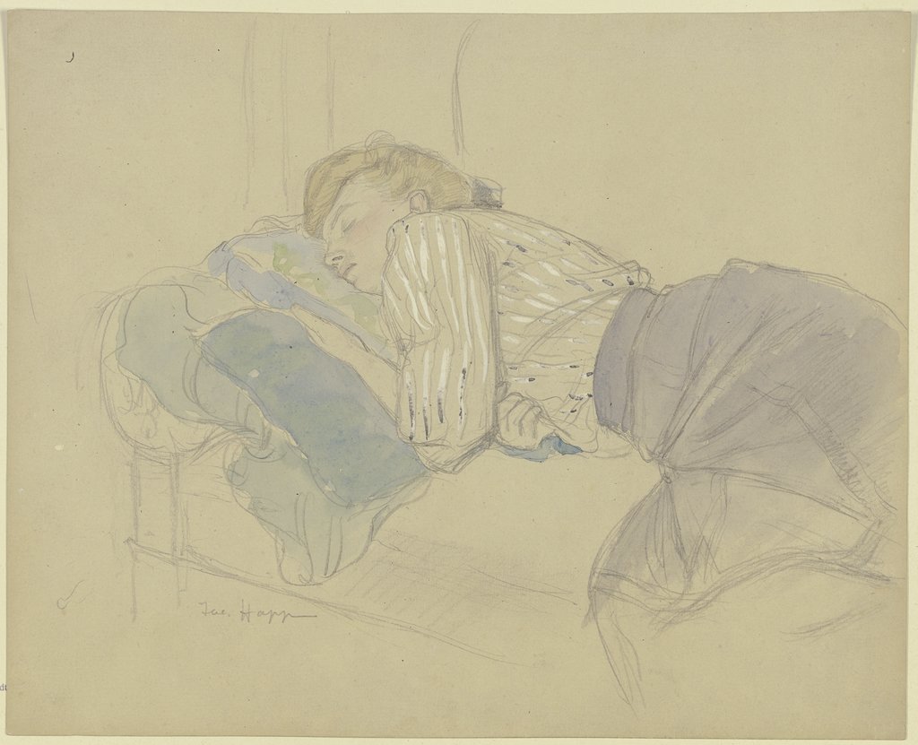 Sleeping young woman, Jacob Happ