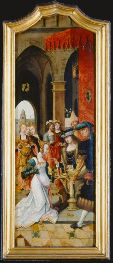 King Solomon Receiving the Queen of Sheba, Master of the von Groote Adoration