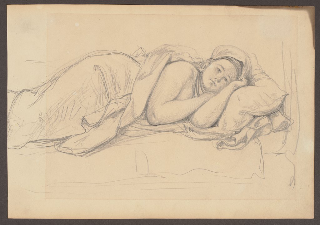 Resting girl, Wilhelm Amandus Beer