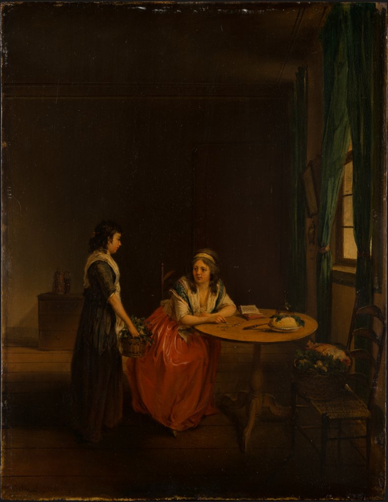 A Housewife Settling Up with her Maid, Georg Karl Urlaub