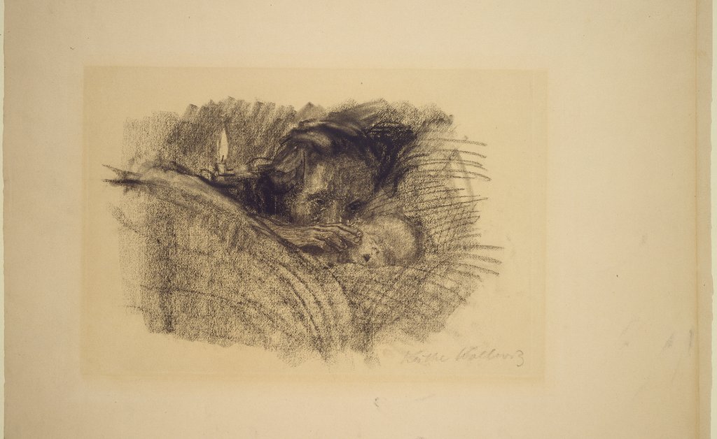 Mutter am Bett des toten Kindes, Käthe Kollwitz