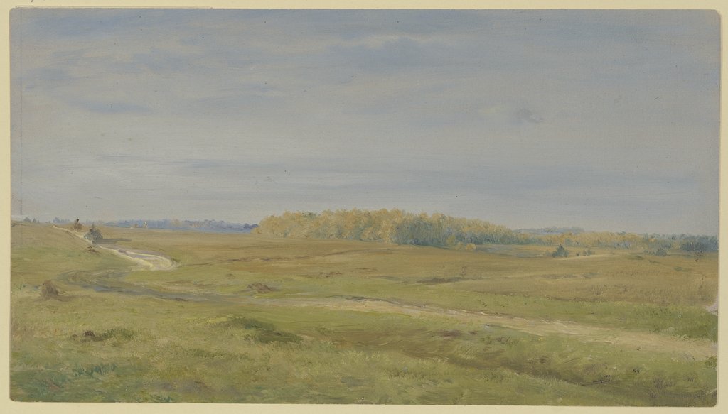 Flachlandschaft und niederer Wald, Wilhelm Amandus Beer