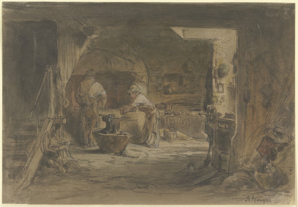 Village forge, Anton Burger