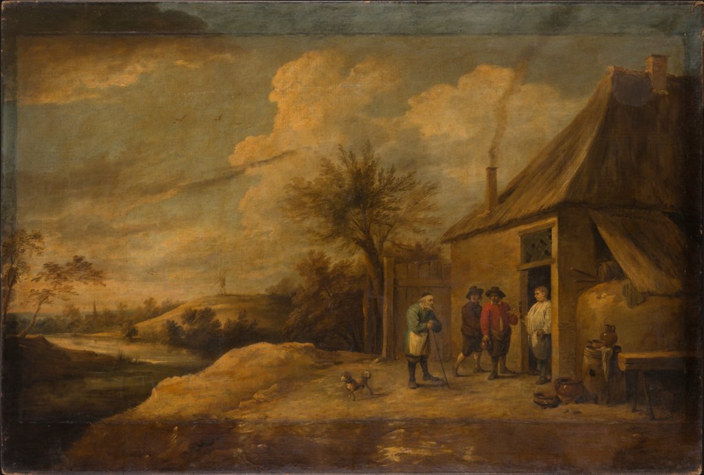 Landscape with Inn at a River, David Teniers the Younger;  school