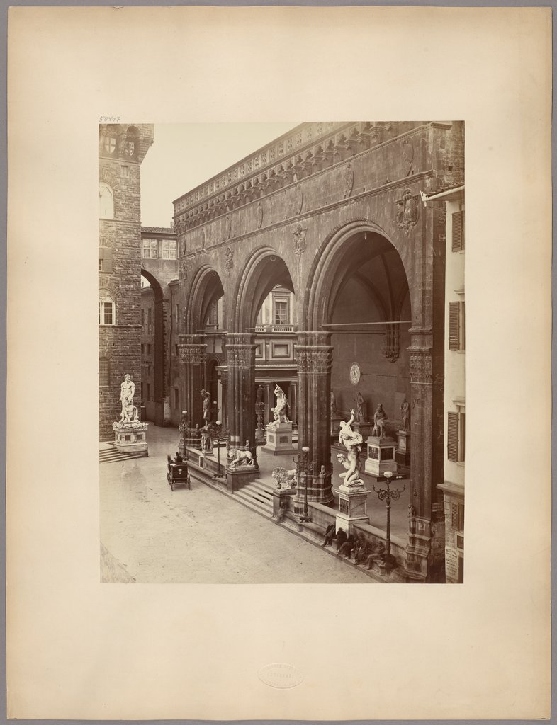 Florence: Loggia dei Lanzi, Fratelli Alinari, Leopoldo Alinari, Romualdo Alinari, Giuseppe Alinari