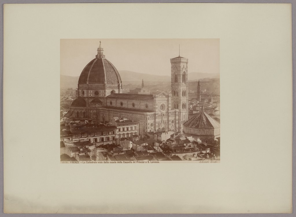 Firenze: La Cattedrale vista dalla cupola della Cappella de'Principi a S. Lorenzo, No. 10191, Giacomo Brogi