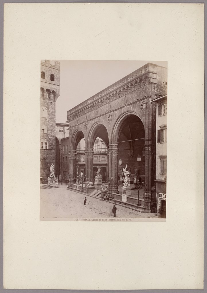 Florence: Loggia de' Lanzi, started in 1376, No. 3057, Giacomo Brogi