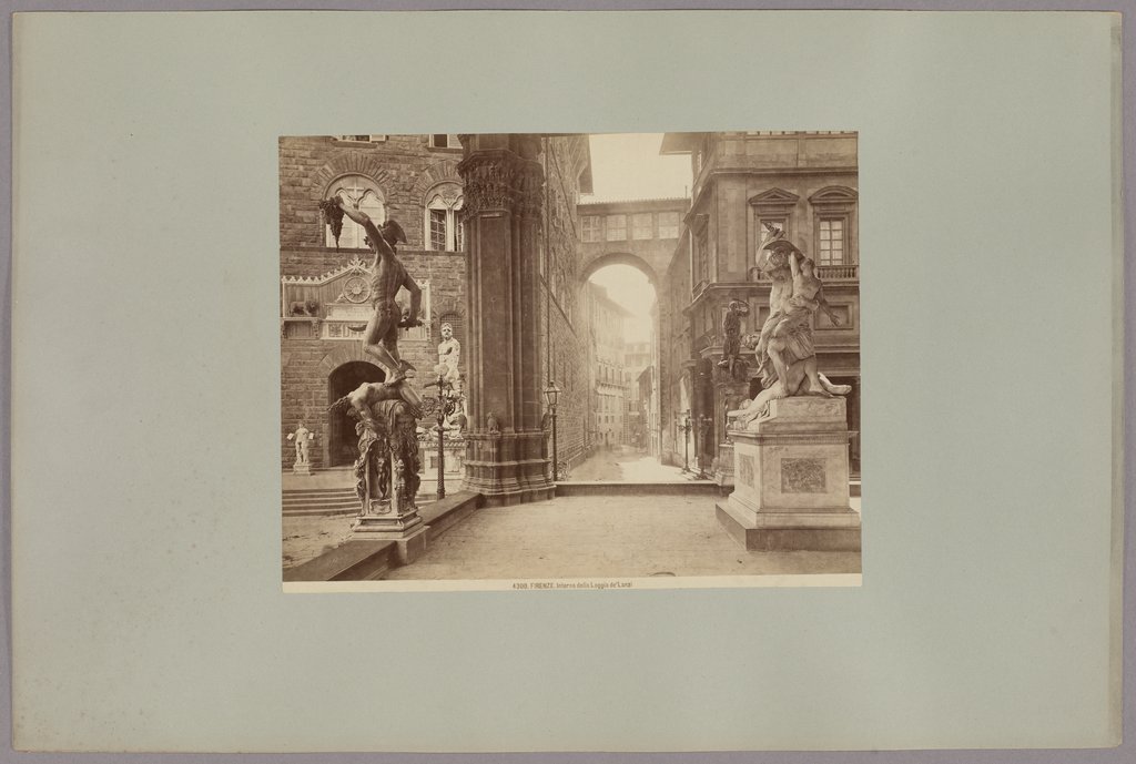 Firenze: Interno della Loggia de'Lanzi, No. 4300, Giacomo Brogi