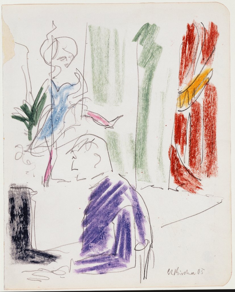 Variété -Tänzerin und Klavierspieler, Ernst Ludwig Kirchner