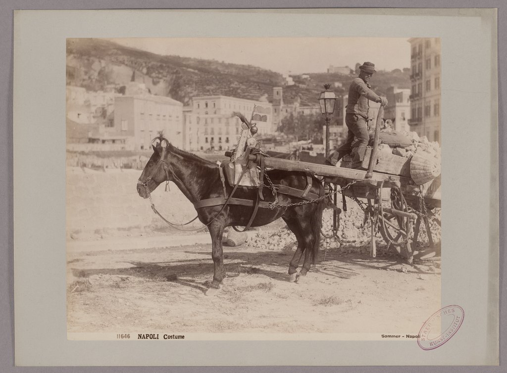 Naples: Street Scene with Transport Coach, Giorgio Sommer