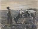 Girl with cow, Max Liebermann