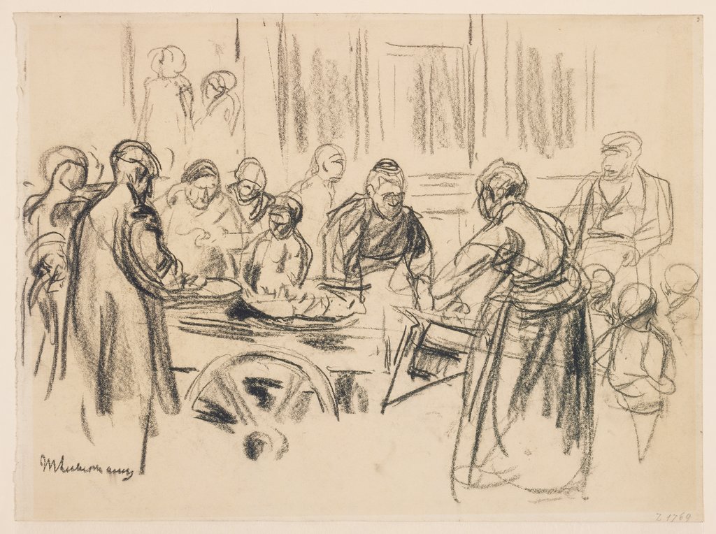 Studie zur Judengasse Amsterdam, Max Liebermann