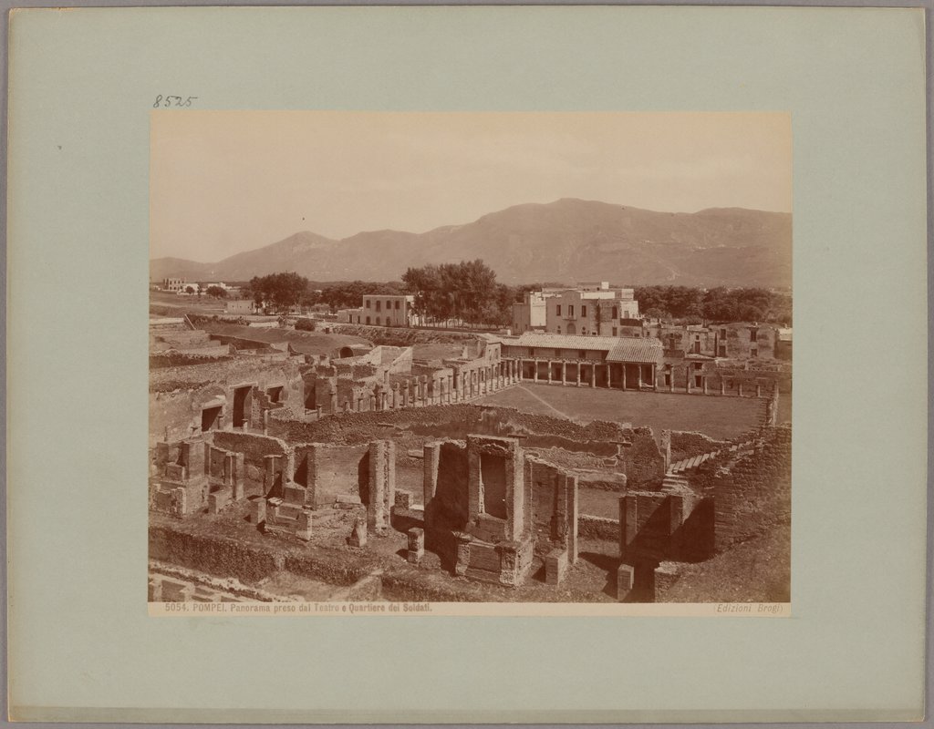 Pompeii: Panorama taken from the Theatre and Soldier's Quarter, No. 5054, Giacomo Brogi