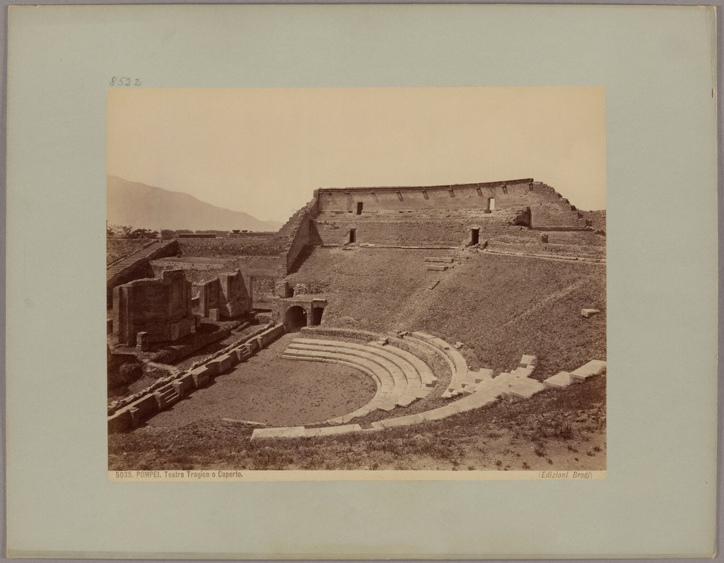 Pompeii: Tragic or Covered Theatre, No. 5035, Giacomo Brogi