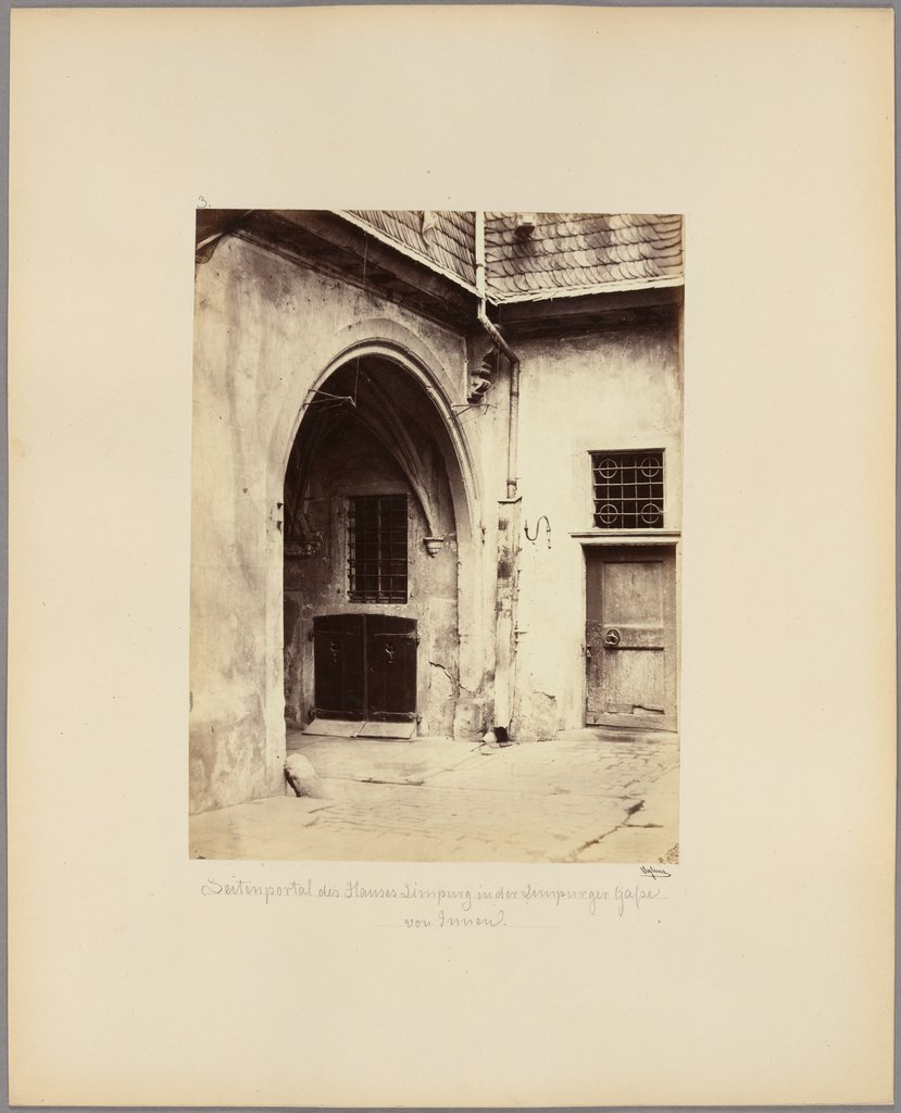 Frankfurt am Main: Side portal of House Limpurg from Inside, Carl Friedrich Mylius