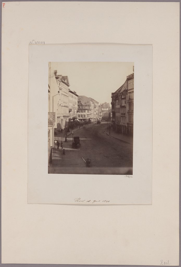 Frankfurt am Main: Zeil, view towards the east, Carl Friedrich Mylius