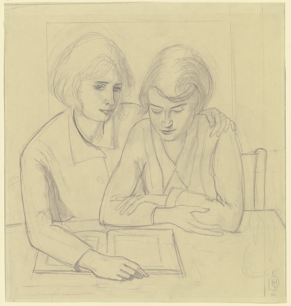 Two girls, Hermann Lismann