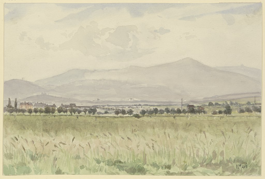 Blick von Ginnheim auf Altkönig und Feldberg, H. Maué