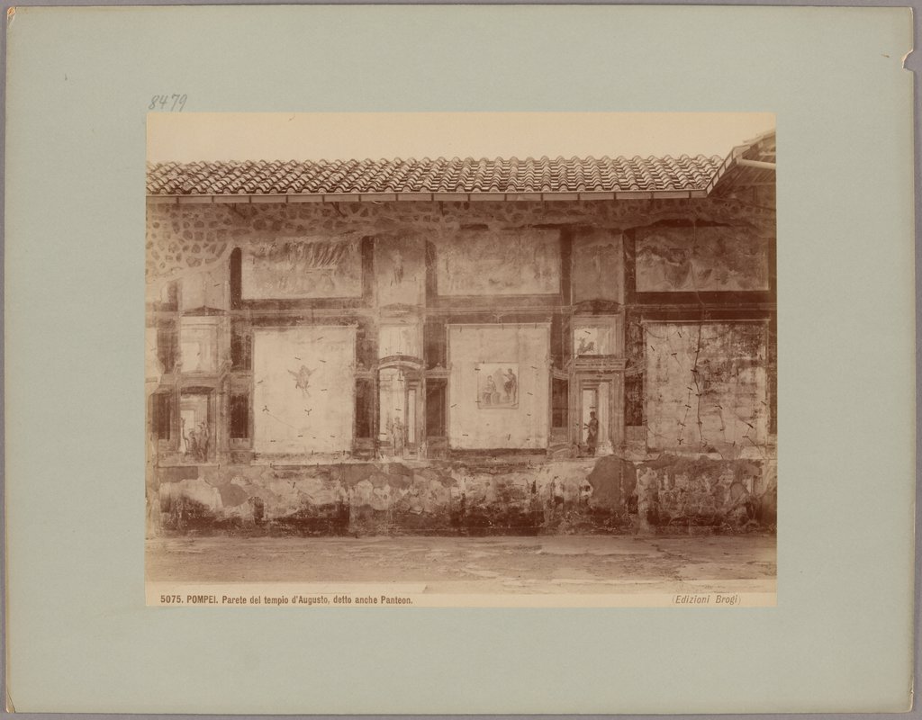 Pompeii: Wall of the Temple of Augustus, also called Pantheon, No. 5075, Giacomo Brogi