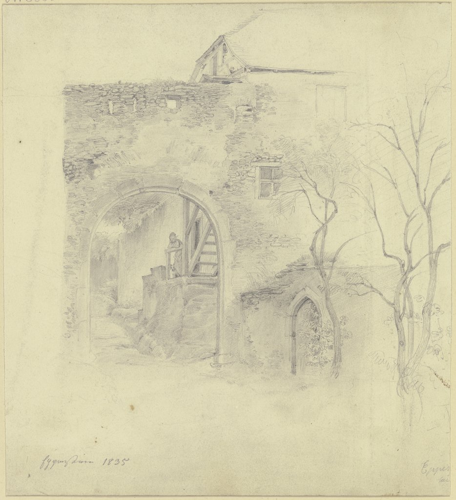 Castle gate in Eppstein, Jakob Fürchtegott Dielmann