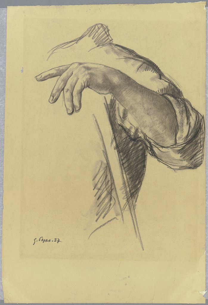 Studie zum großen Führerbild (Armstudie), Georg Poppe