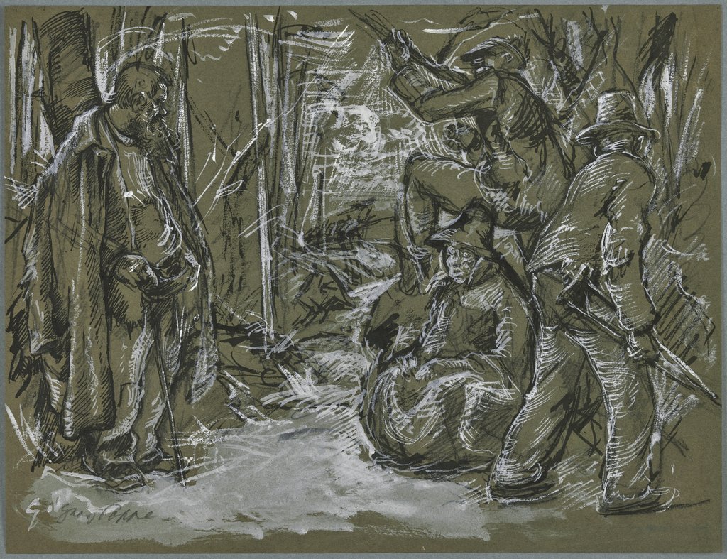 Group of beggars (?), Georg Poppe