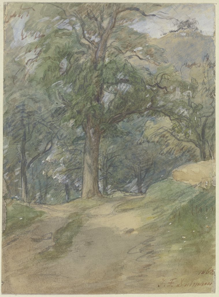 Sonniger Waldweg, Jakob Fürchtegott Dielmann