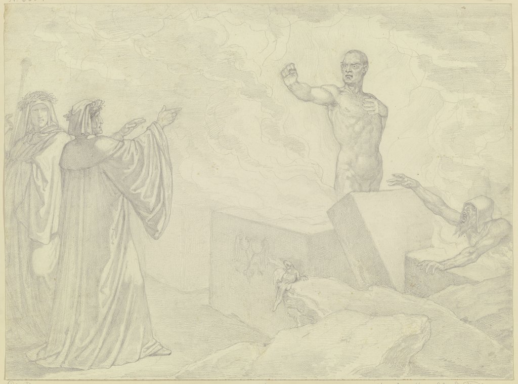 Dante und Vergil bei Farinata und Cavalcanti, Ferdinand Fellner