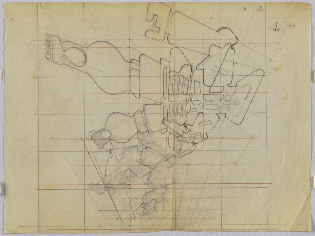 Studie zum Gemälde Parabel I, Johannes Molzahn