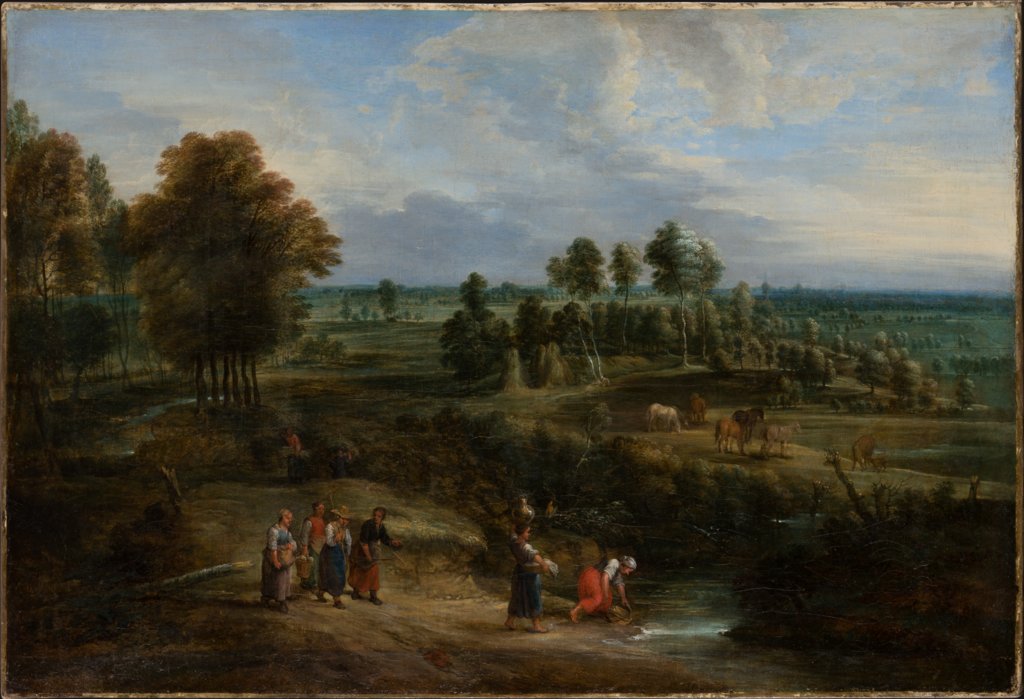 Landscape with Pastures and Clusters of Trees, Lucas van Uden