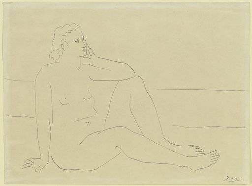 Am Boden sitzender weiblicher Akt, Pablo Picasso