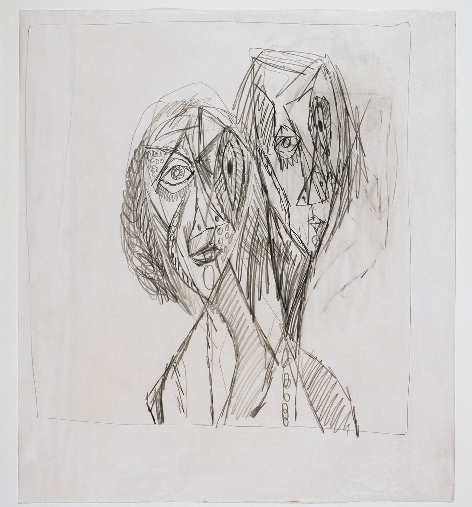 Two heads, Ernst Wilhelm Nay