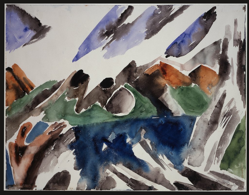 Lofotenlandschaft mit See, Ernst Wilhelm Nay