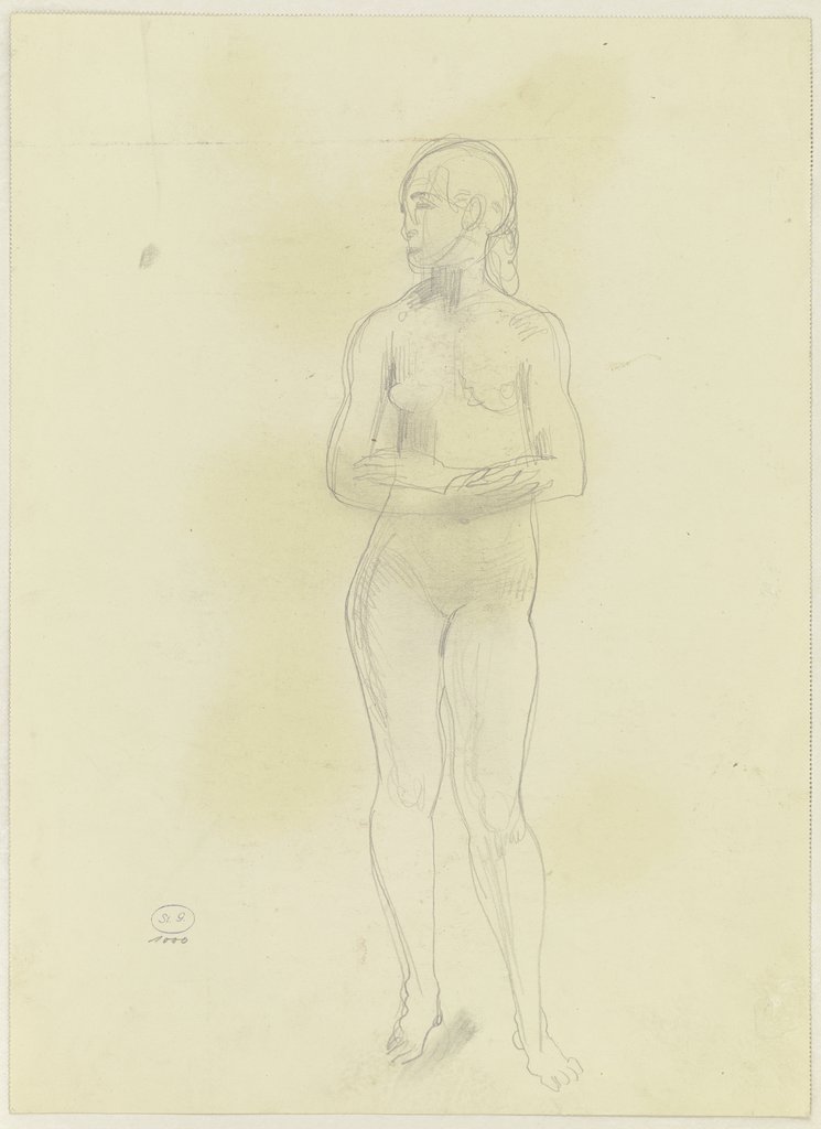 Standing female nude, Richard Scheibe